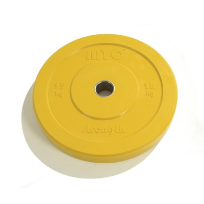 MYO - Olympic Coloured Solid Rubber Bumper Plates 15kg (Single)