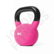Jordan Fitness Coloured Neoprene Covered Kettlebell (each) 6kg - Pink