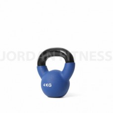 Jordan Fitness Coloured Neoprene Covered Kettlebell (each) 4kg - Blue