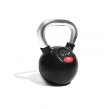 Jordan Fitness Black Rubber Covered Kettlebell with Chrome Handle 10kg