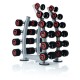 T400 Rubber D'bell Set and Rack - 2-20kg (1 RACK)