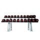 T400 Rubber Dumbbell Set - 2-20kg