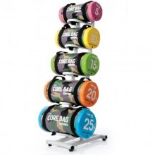 Medicine Ball/Core Bag Rack (5 Ball/Bag) - Silver 