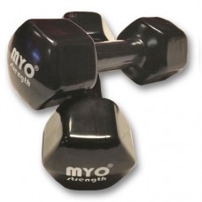 MYO - Studio Dumbbells Hex (Vinyl) - 5kg - Black (PAIR)