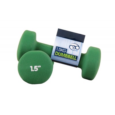Fitness Mad 1.5Kg Neoprene Dumbbells - Green