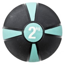Fitness Mad 2Kg  Medicine Ball - Green Stripe