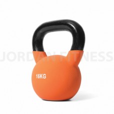 Jordan Fitness Coloured Neoprene Covered Kettlebell (each) 16kg - Orange