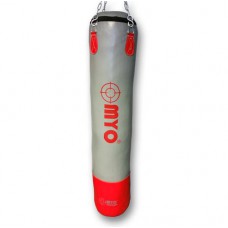MYO - Punch Bag - Straight Grey/Red Leather