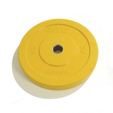 MYO - Yellow Olympic Solid Rubber Bumper Plates 15kg (Single)