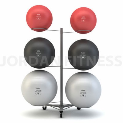 Jordan Pro Fit Balls (Anti-burst) - 6 x Pro Fit Balls and rack (2 of each 55cm, 65cm, 75cm)