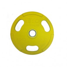 MYO - Olympic Rubber Discs 15kg Yellow (Single)