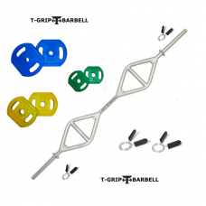 T-Grip Pro Barbell Set: (2 x 1.25, 2 x 2.5, 2 x 5kgs) T-Grip Bar and Pair of Spring Collars