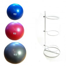 Myo Set of 3 fit balls with rack (55cm, 65cm, 75cm)