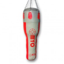 *Just Arrived* Myo - Punch Bag - Angled Grey/Red Leather
