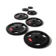 Olympic black rubber discs with handgrips (round)  - 15kg