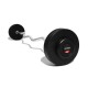 Individual Rubber Barbells with Curl Bars - 30kg