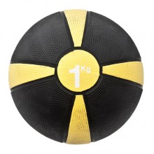 Fitness Mad 1Kg  Medicine Ball - Yellow Stripe